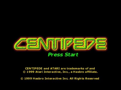 Centipede title screen for Sega Dreamcast